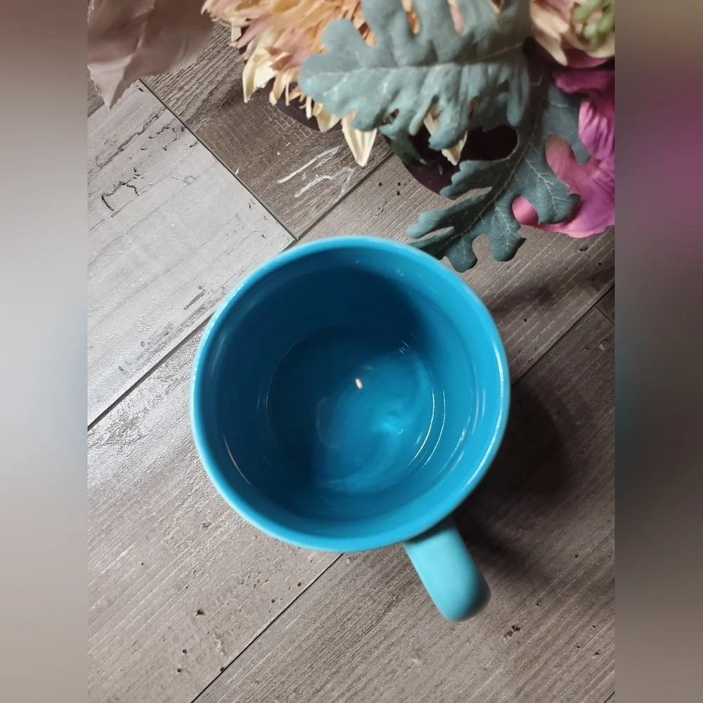 Disney Parks Minnie Mouse Retro “Sweet as Pie” Teal Coffee Mug NWOT